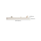 Mobile TV sospeso con luci LED, 79", bianco legno