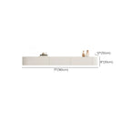 Mobile TV sospeso con luci LED, 79", bianco legno