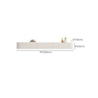 Mobile TV sospeso con luci LED, 79", bianco legno