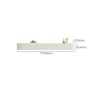 Mobile TV sospeso con luci LED, 79", bianco legno