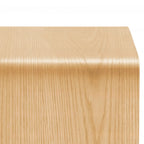 Table d'appoint convertible en bois brun noyer en forme de C