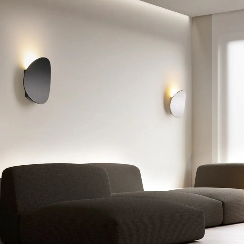 Applique murale moderne minimaliste en métal noir et blanc