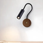 Lampe de chevet minimaliste noire à applique murale avec bras flexible