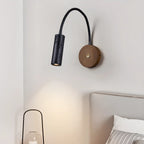 Lampe de chevet minimaliste noire à applique murale avec bras flexible