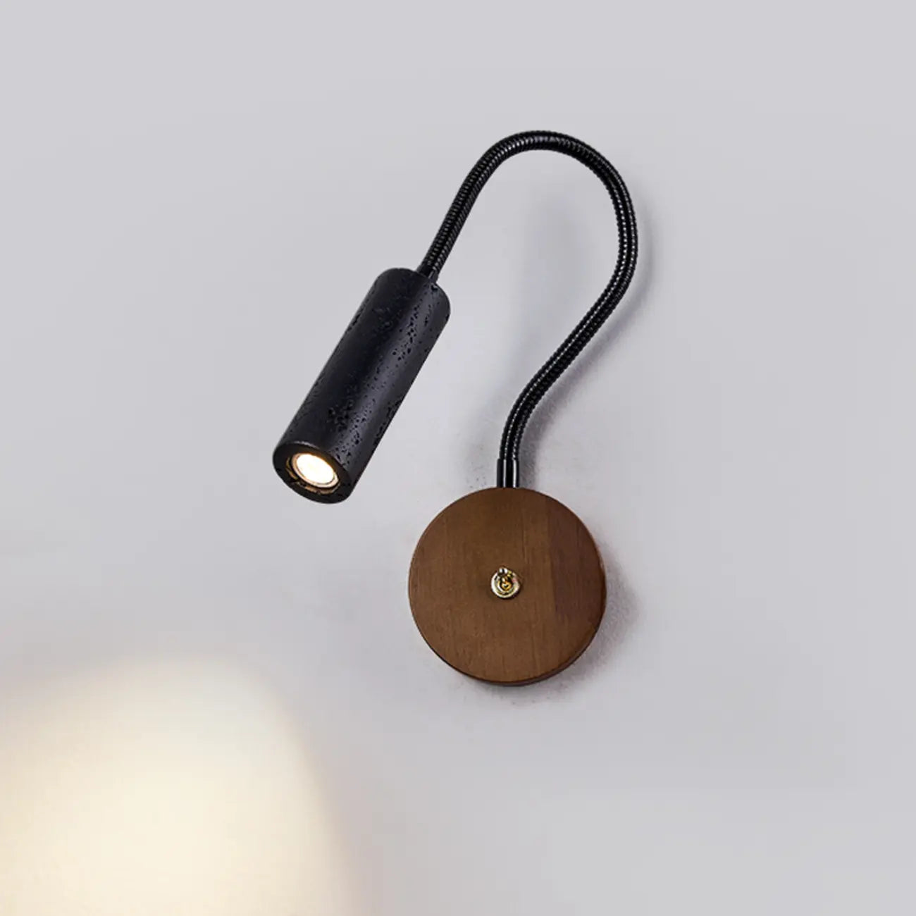 Lampe de chevet minimaliste noire à applique murale avec bras flexible