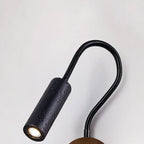 Lampe de chevet minimaliste noire à applique murale avec bras flexible