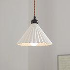 Lampada a Sospensione LED a Cono in Ceramica Chic Regolabile per Interni