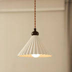 Lampada a Sospensione LED a Cono in Ceramica Chic Regolabile per Interni
