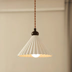 Lampada a Sospensione LED a Cono in Ceramica Chic Regolabile per Interni