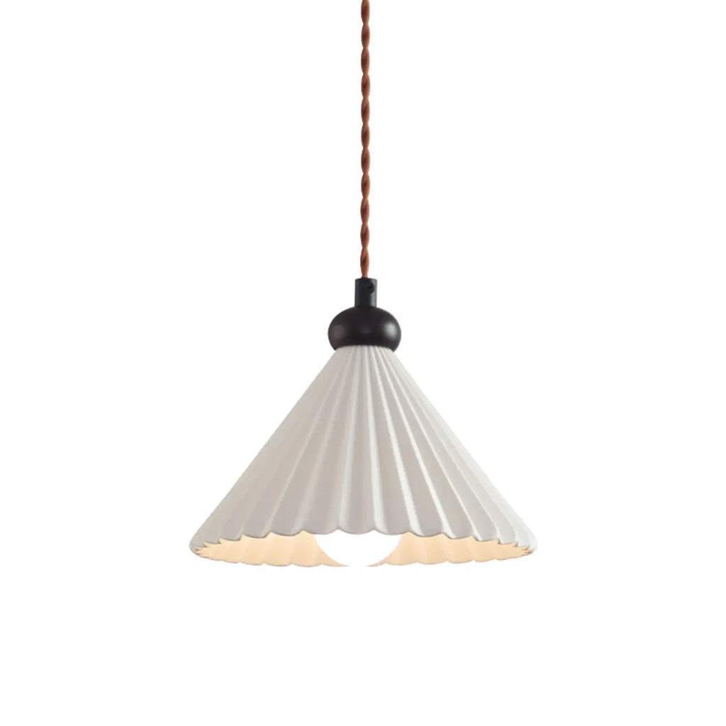 Lampada a Sospensione LED a Cono in Ceramica Chic Regolabile per Interni
