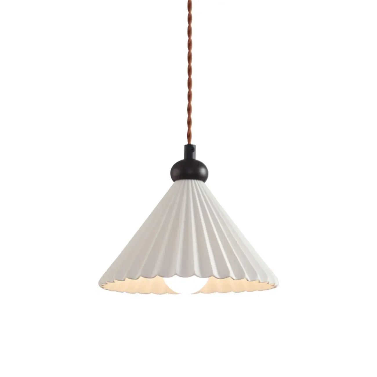 Lampada a Sospensione LED a Cono in Ceramica Chic Regolabile per Interni