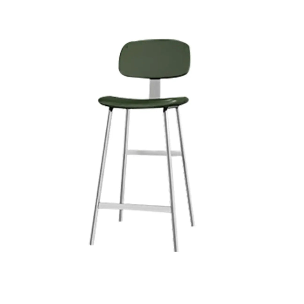 Tabourets de bar industriels en similicuir avec structure en métal et dossier