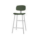 Tabourets de bar industriels en similicuir avec structure en métal et dossier