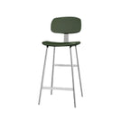 Tabourets de bar industriels en similicuir avec structure en métal et dossier