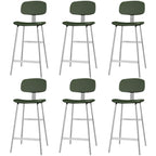 Tabourets de bar industriels en similicuir avec structure en métal et dossier
