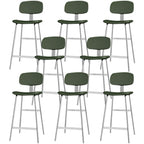 Tabourets de bar industriels en similicuir avec structure en métal et dossier