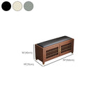 Banc traditionnel en bois rembourré avec coffre de rangement