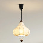 Lampadario a sospensione Art Déco a forma di petali in tessuto