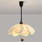 Lampadario a sospensione Art Déco a forma di petali in tessuto