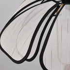 Lampadario a sospensione Art Déco a forma di petali in tessuto