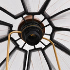 Lampadario a sospensione Art Déco a forma di petali in tessuto