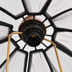 Lampadario a sospensione Art Déco a forma di petali in tessuto