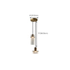Suspension moderne en laiton et verre craquelé avec éclairage LED chaud