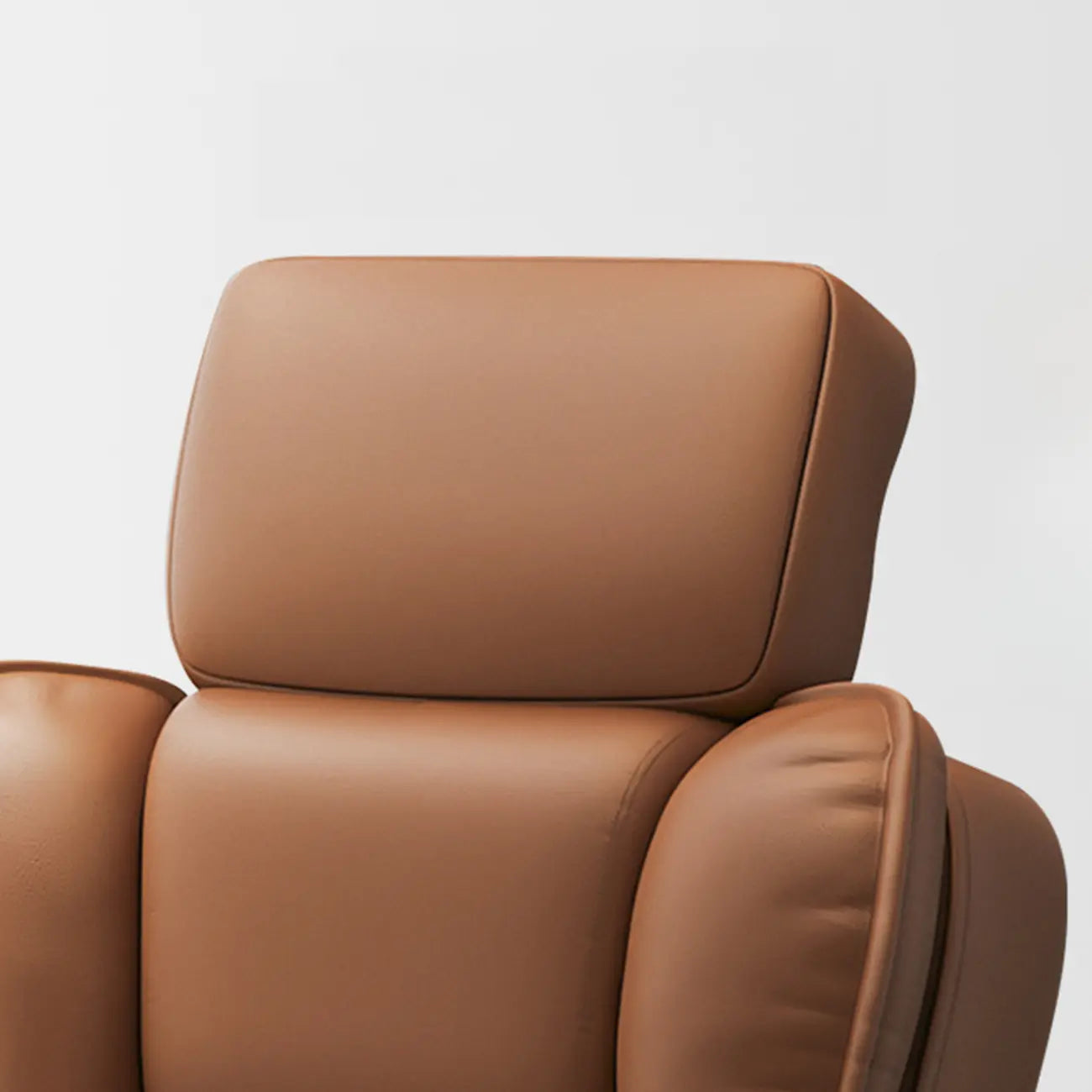 Fauteuil de bureau ergonomique inclinable en cuir marron