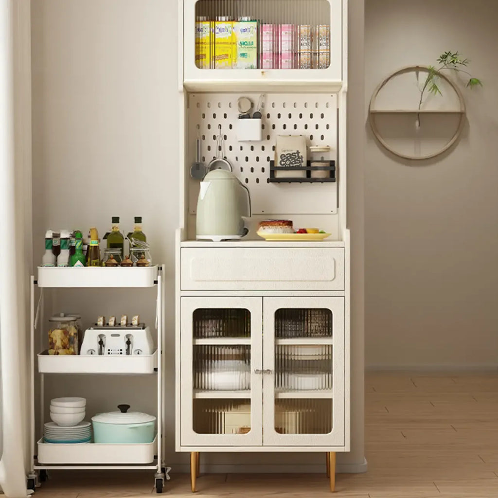 Buffet de cuisine en rotin noir avec tiroirs