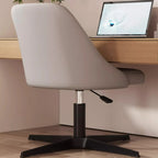 Chaise de bureau pivotante réglable beige moderne
