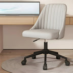 Chaise de bureau pivotante réglable beige moderne