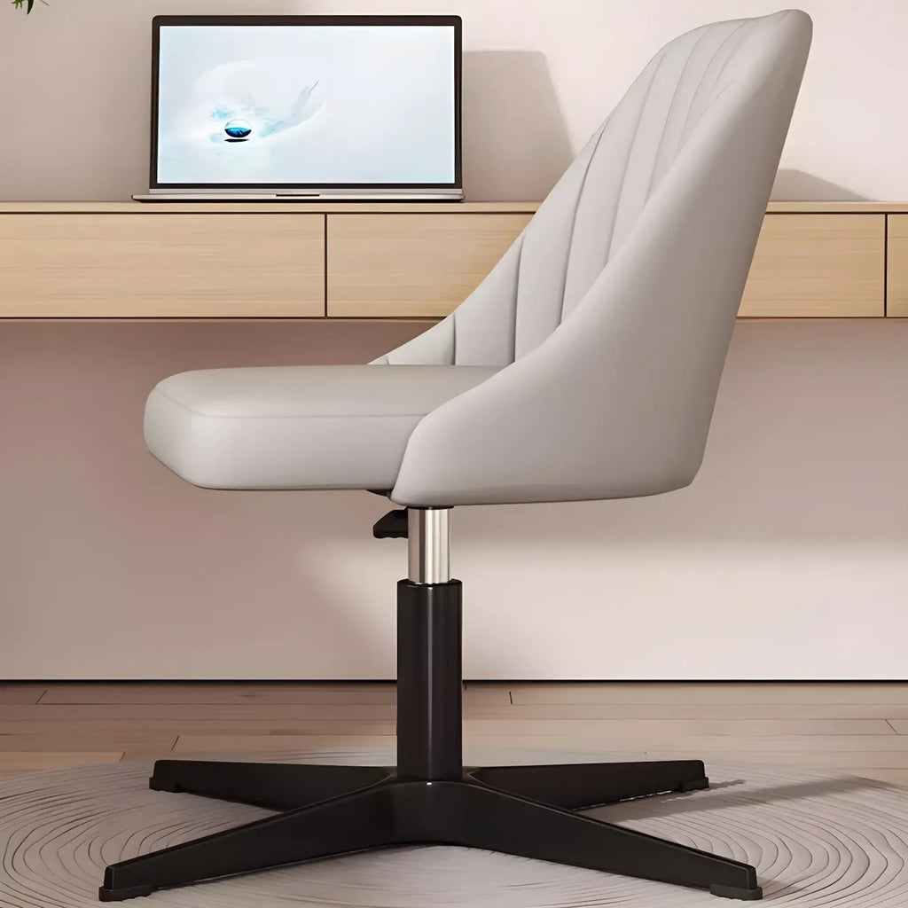 Chaise de bureau pivotante réglable beige moderne