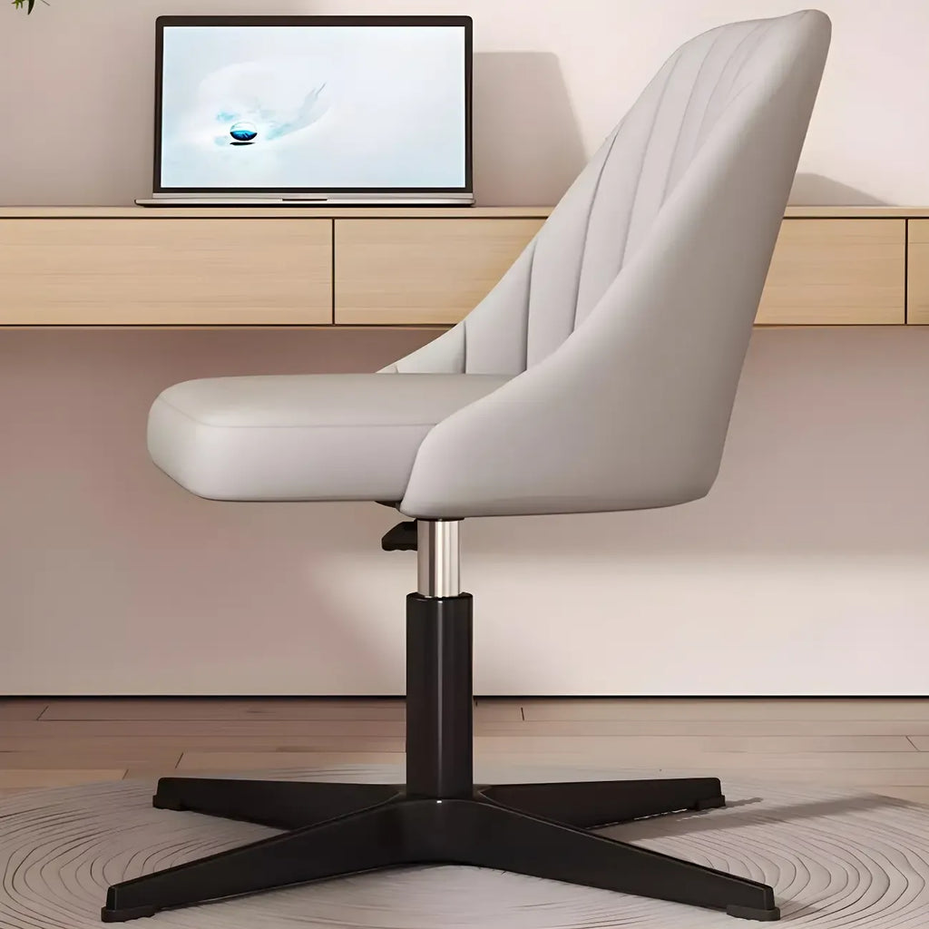 Chaise de bureau pivotante réglable beige moderne