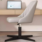 Chaise de bureau pivotante réglable beige moderne