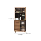 Buffet de cuisine en bois brun avec panneau perforé