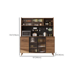 Buffet de cuisine en bois brun avec panneau perforé
