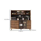 Buffet de cuisine en bois brun avec panneau perforé