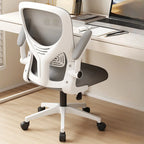 Chaise de bureau ergonomique réglable en maille noire et blanche