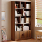 Libreria verticale in legno di noce antico di recupero