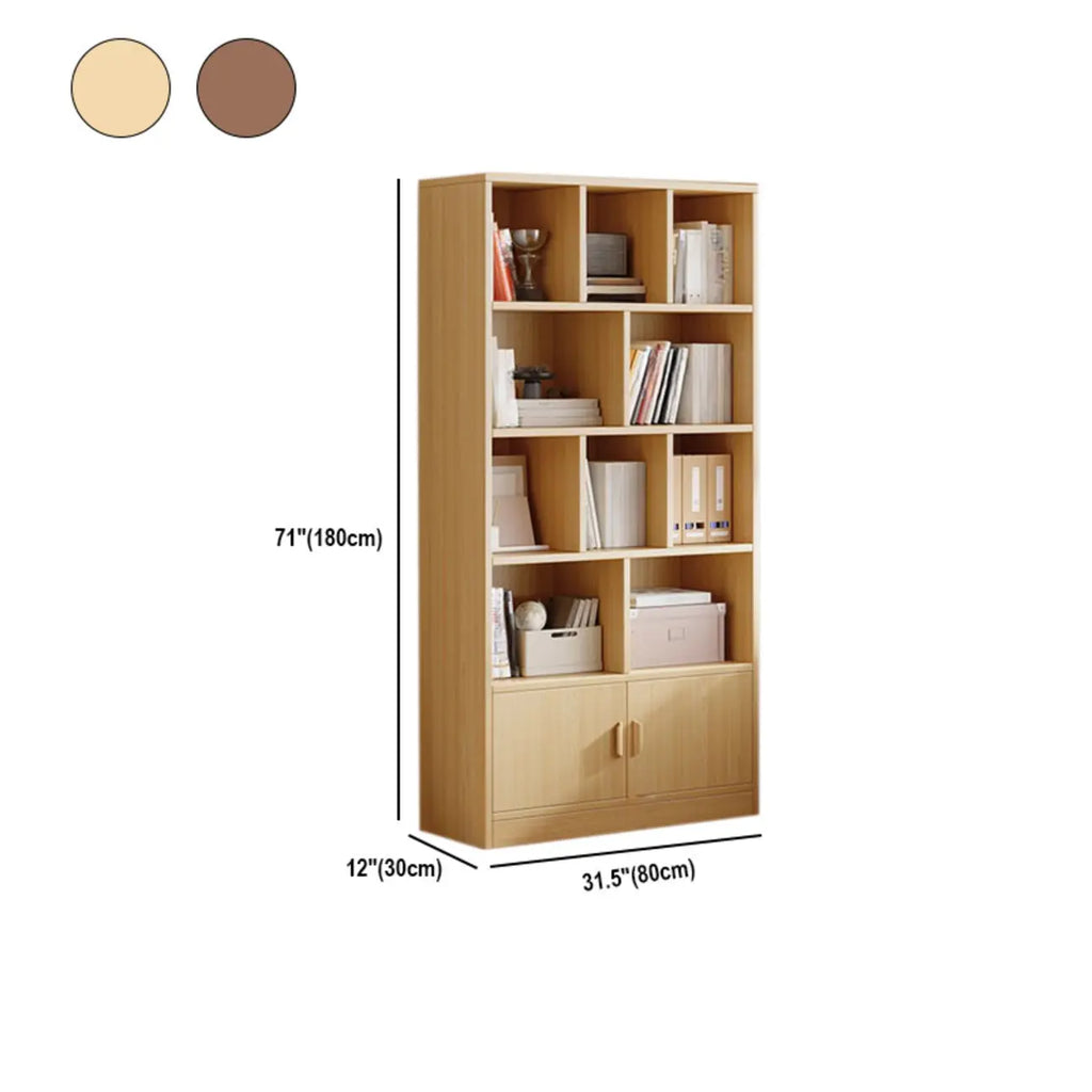 Libreria verticale in legno di noce antico di recupero