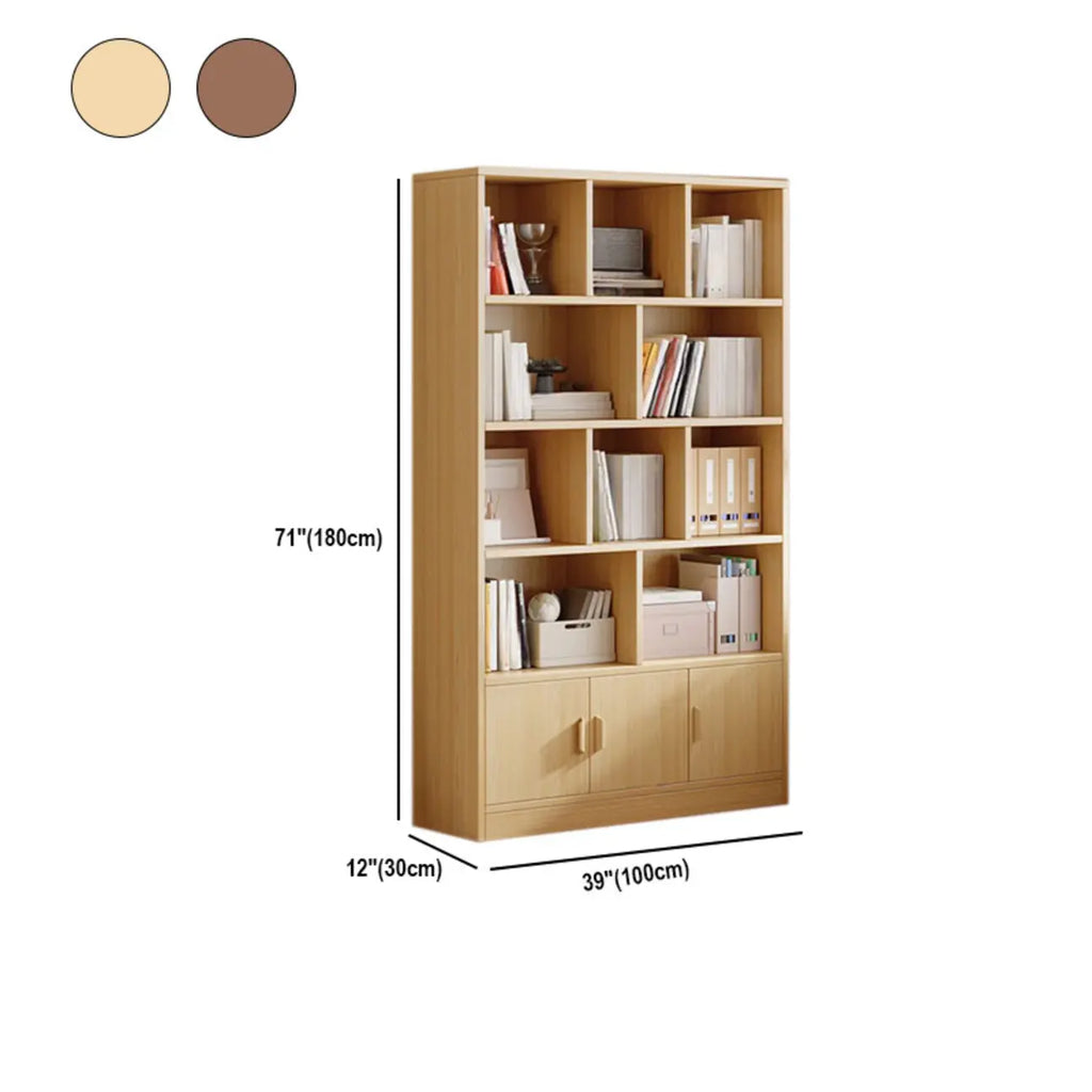 Libreria verticale in legno di noce antico di recupero