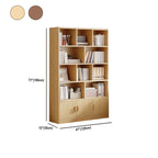 Libreria verticale in legno di noce antico di recupero