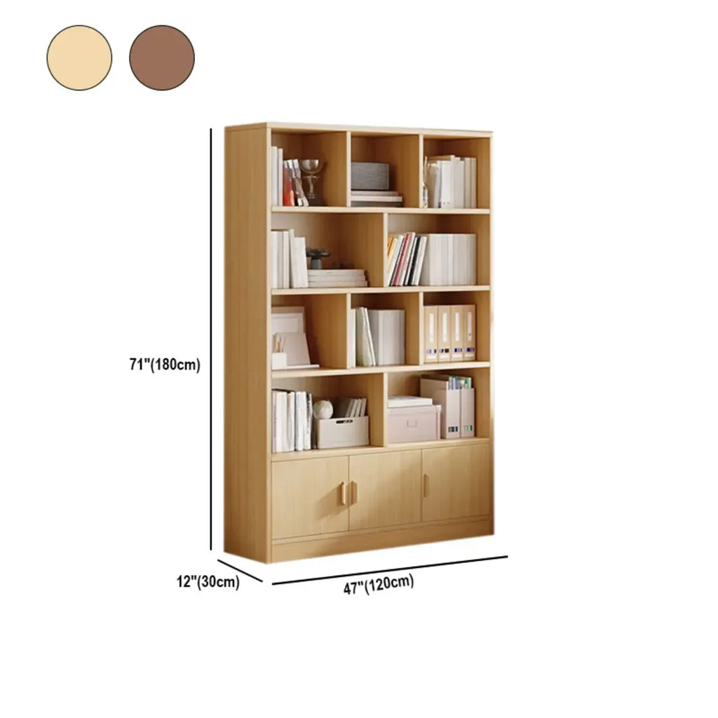 Libreria verticale in legno di noce antico di recupero