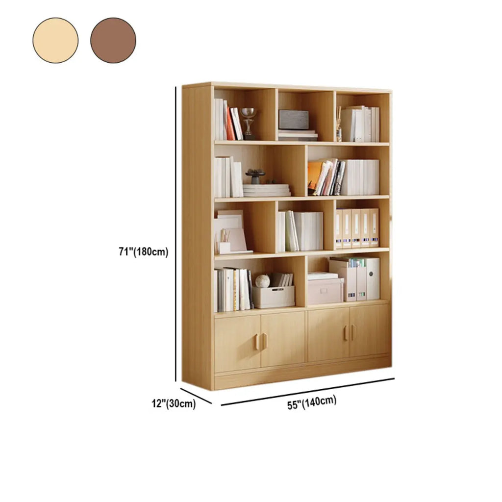 Libreria verticale in legno di noce antico di recupero
