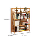 Bibliothèque verticale élégante en bambou naturel à dos ouvert