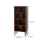 Bibliothèque verticale moderne en bois brun à 4 niveaux