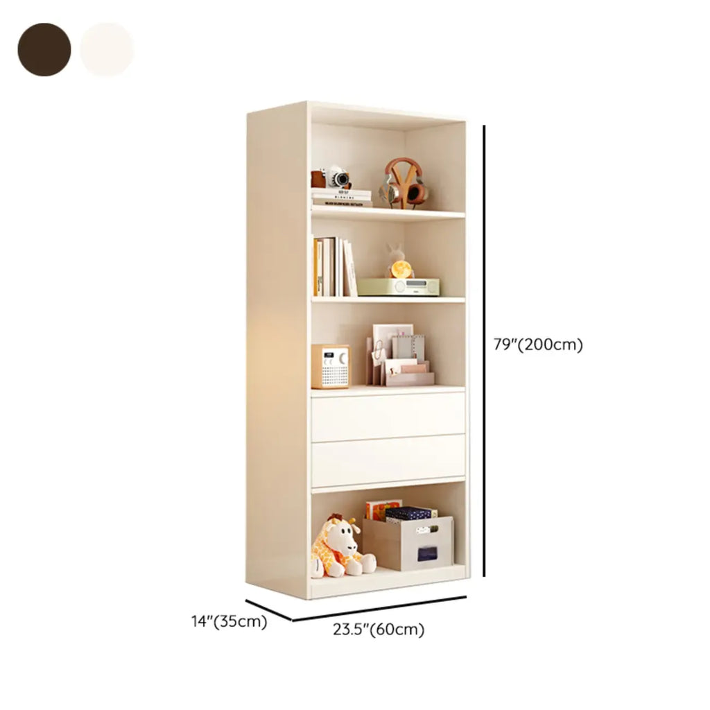 Libreria/Mobiletto a Cubi a 5 Ripiani in Legno Bianco, 47L
