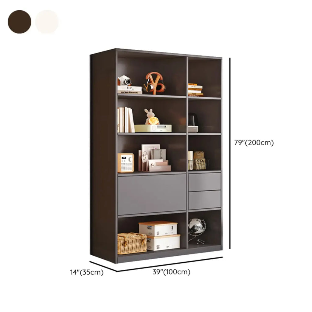 Libreria/Mobiletto a Cubi a 5 Ripiani in Legno Bianco, 47L