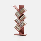Bibliothèque verticale en bois noir en forme d'arbre