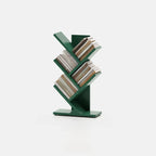 Bibliothèque verticale en bois noir en forme d'arbre
